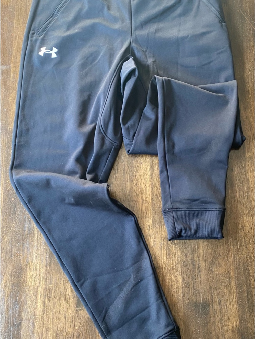 Under Armour Kids Black Athletic Joggers with Logo